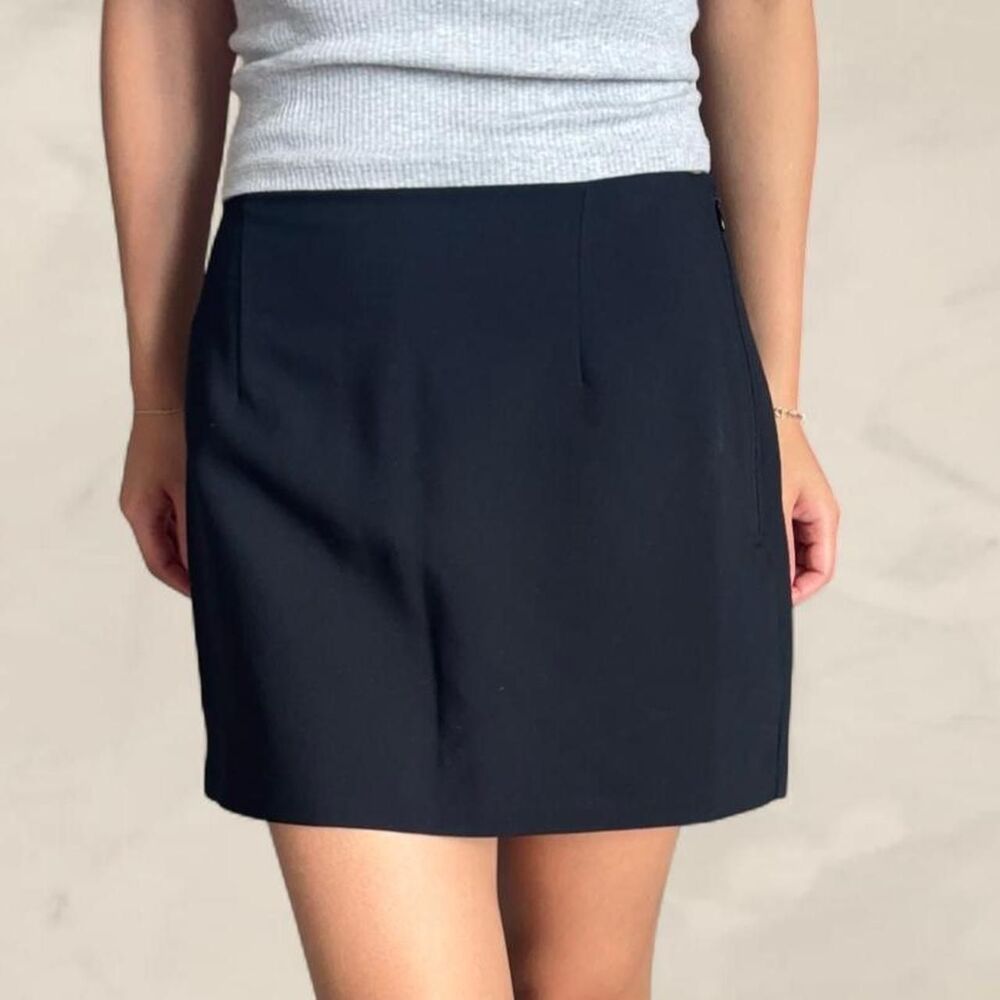 Abercrombie black mini skirt skort Scarlett suiting mini size small